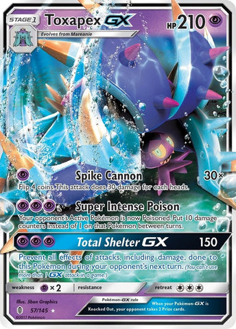 Toxapex GX (57/145) (SM - Guardians Rising) Pokemon