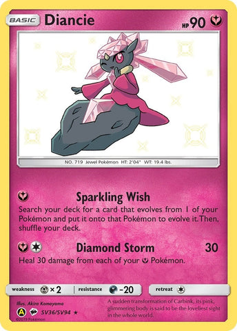 Diancie (SV36/SV94) (Hidden Fates: Shiny Vault) (HIF:SV) Pokemon