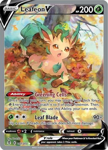 Image for Leafeon V (Alternate Full Art) (167/203) (SWSH07: Evolving Skies) - Pokemon