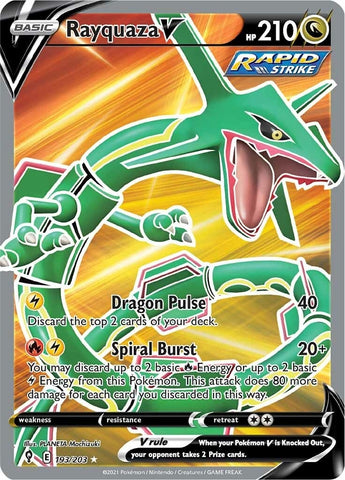 Image for Rayquaza V (Full Art) (193/203) (SWSH07: Evolving Skies) - Pokemon