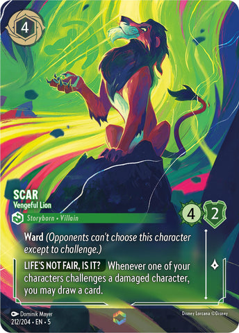 Image for Scar - Vengeful Lion (Enchanted) (212/204) (Shimmering Skies) - Disney Lorcana
