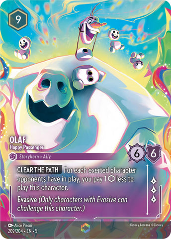 Image for Olaf - Happy Passenger (Enchanted) (209/204) (Shimmering Skies) - Disney Lorcana