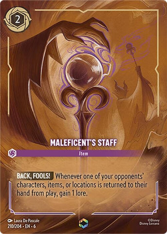 Image for Maleficent's Staff (Enchanted) (210/204) (Azurite Sea) - Disney Lorcana