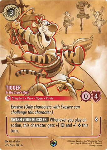 Image for Tigger - In the Crow's Nest (Enchanted) (215/204) (Azurite Sea) - Disney Lorcana