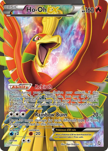 Ho-Oh Ex (119 Full Art) (119/124) (Dragons Exalted) Pokemon