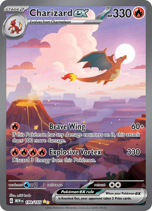 Image for Charizard ex (199/165) (SV: Scarlet & Violet 151) - Pokemon