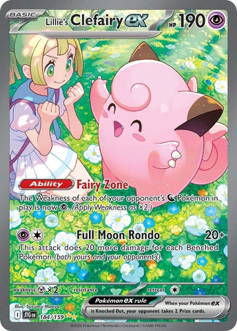 Image for Lillie's Clefairy ex (184/159) (SV09: Journey Together) - Pokemon