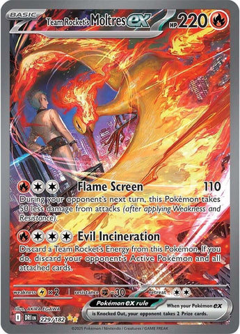 Image for Team Rocket's Moltres ex (229/182) (SV10: Destined Rivals) - Pokemon