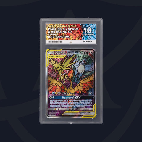 Moltres & Zapdos & Articuno GX - Black Star Promo - SM210 - ACE 10 ACE Grading