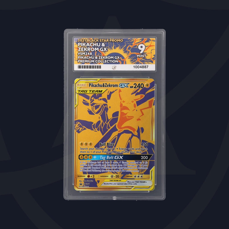Pikachu & Zekrom GX - Black Star Promo - SM248 - ACE 9 ACE Grading