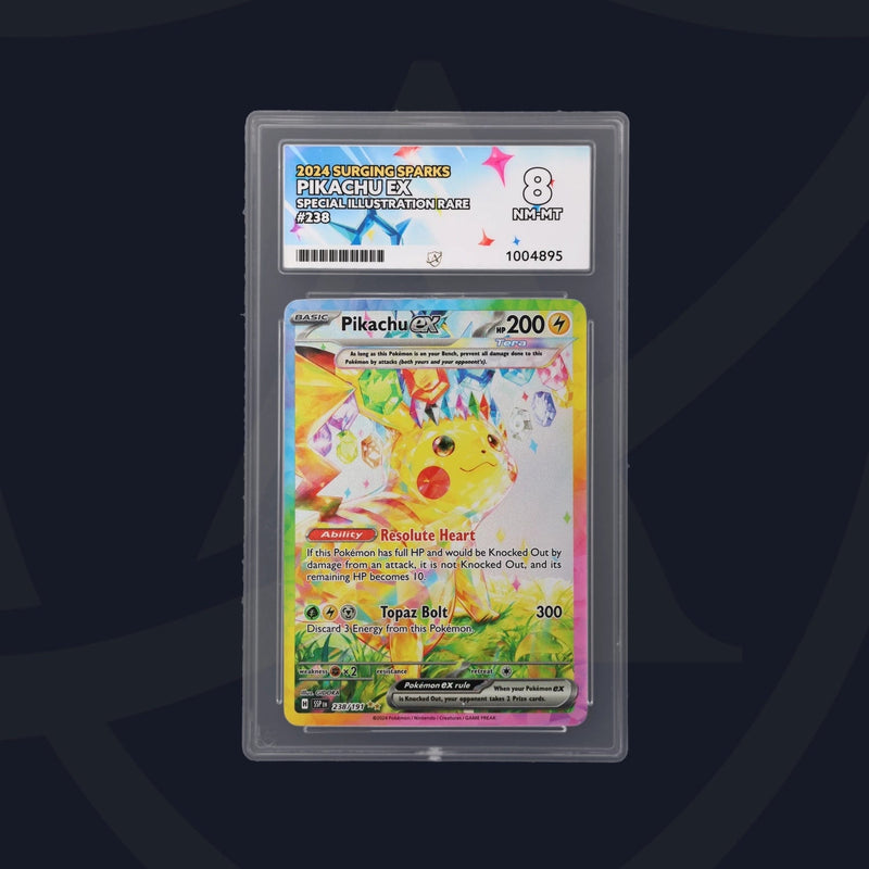 Pikachu ex - Surging Sparks - 238/191 - Special Illustration Rare - ACE 8 ACE Grading