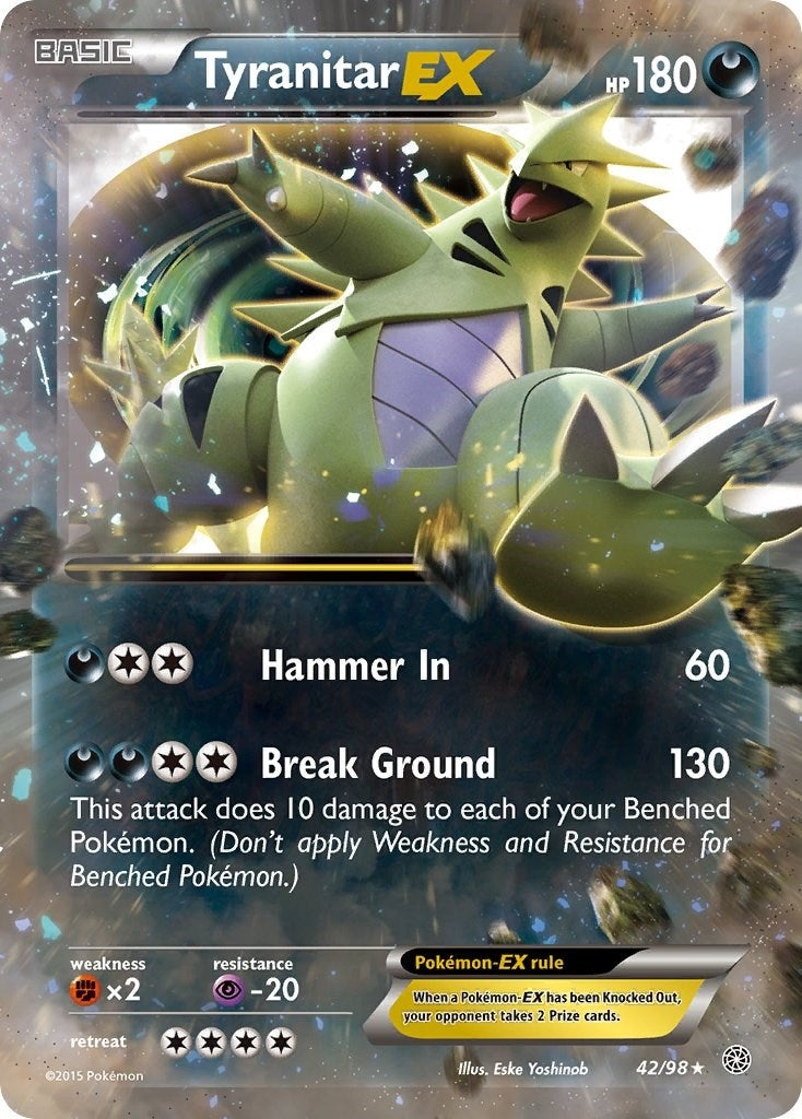 Tyranitar EX (42/98) (XY - Ancient Origins) Pokemon