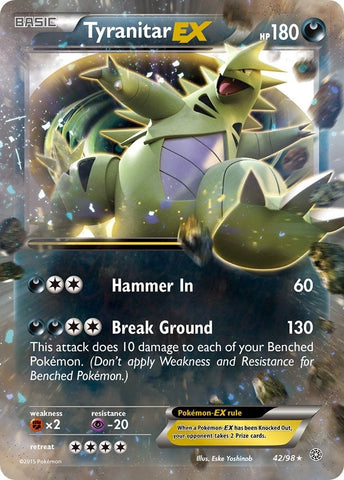 Tyranitar EX (42/98) (XY - Ancient Origins) Pokemon