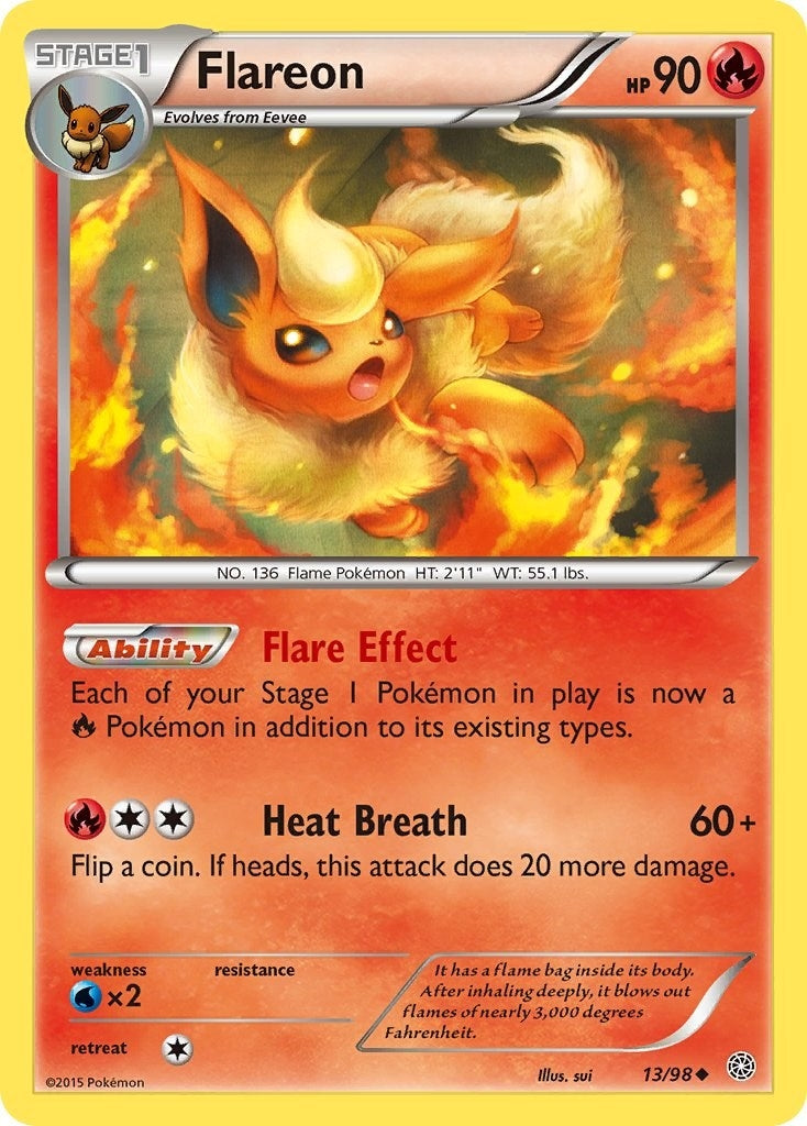 Image for Flareon (13/98) (XY - Ancient Origins) (AOR) - Pokemon