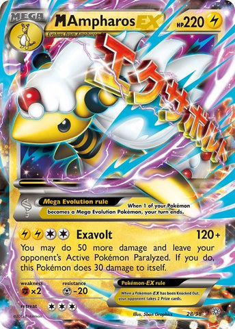M Ampharos EX (28/98) (XY - Ancient Origins) (AOR) Pokemon