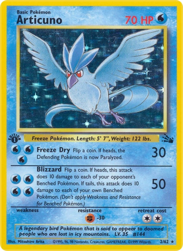 Articuno (2) (02/62) (Fossil) Pokemon