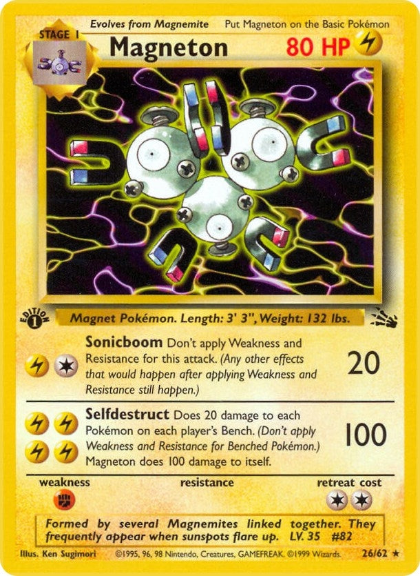 Magneton (26) (26/62) (Fossil) Pokemon
