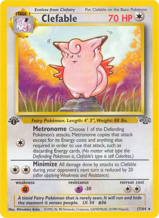 Clefable (17) (17/64) (Jungle) Pokemon