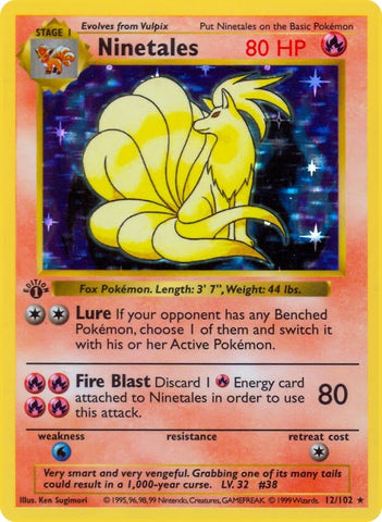 Image for Ninetales (012/102) - Pokemon