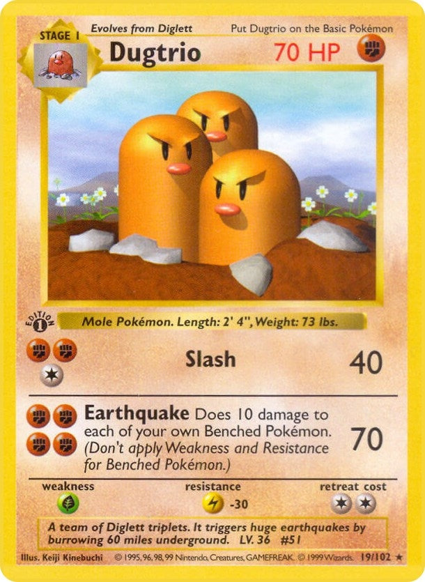 Image for Dugtrio (019/102) - Pokemon