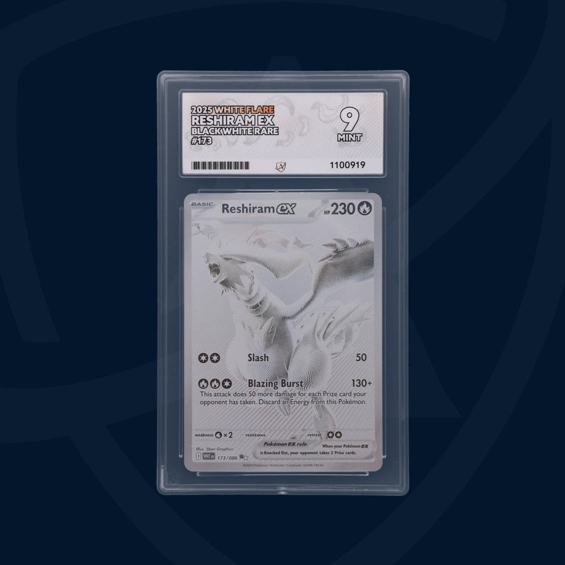 Reshiram ex - White Flare - 173/086 - Black White Rare - ACE 9 ACE Grading