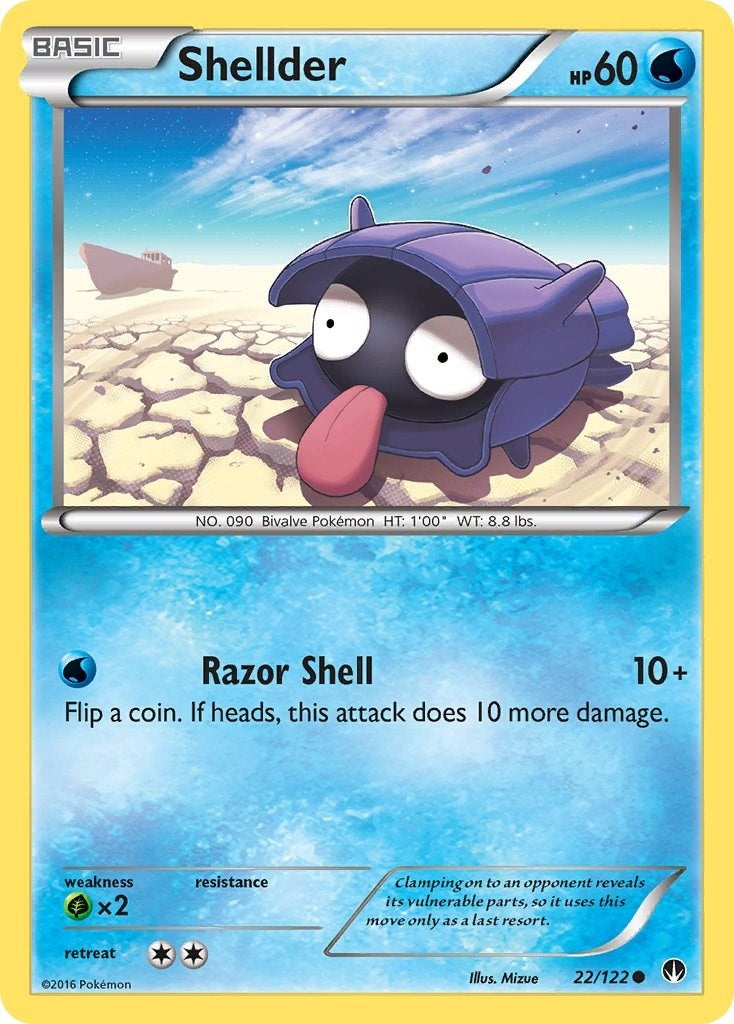 Shellder (22) (22/122) (XY - BREAKpoint) Pokemon