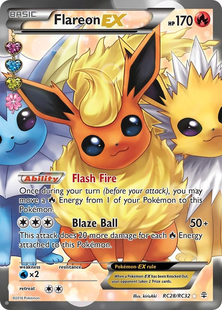 Image for Flareon EX (Full Art) (RC28/RC32) (Generations: Radiant Collection) (GEN) - Pokemon