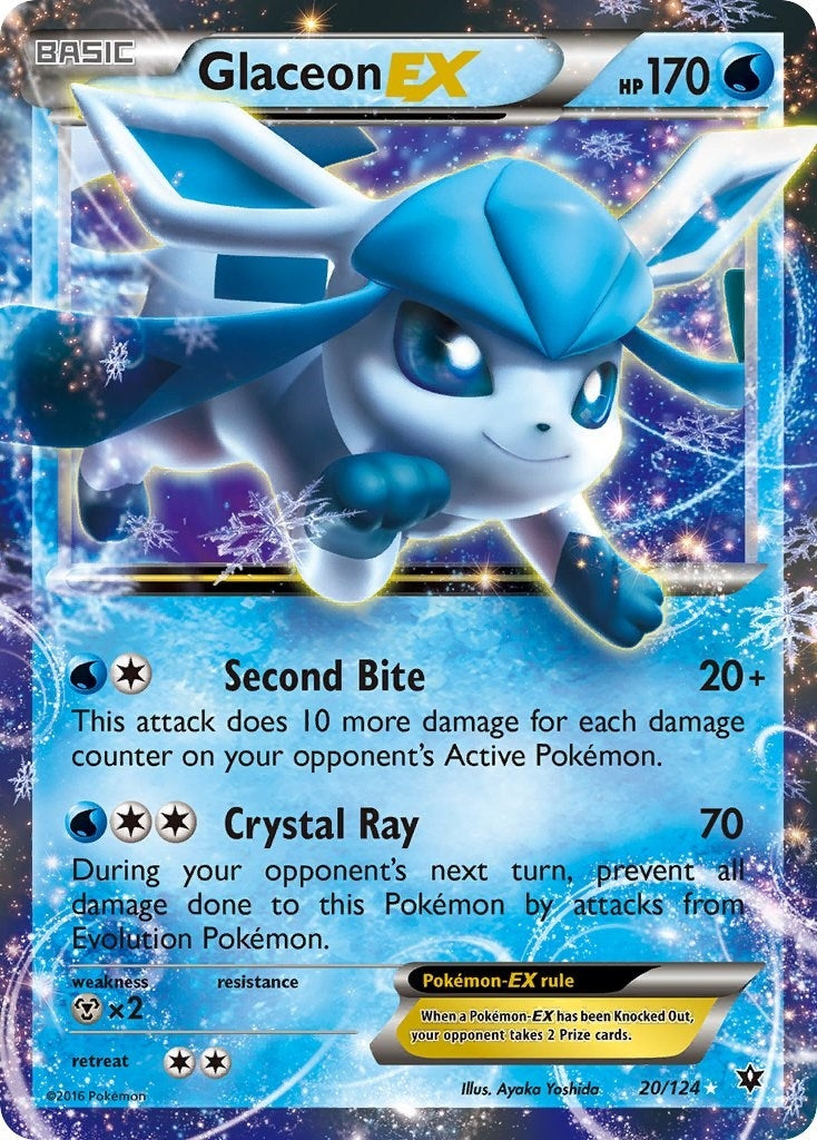 Glaceon EX (20/124) (XY - Fates Collide) (FCO) Pokemon