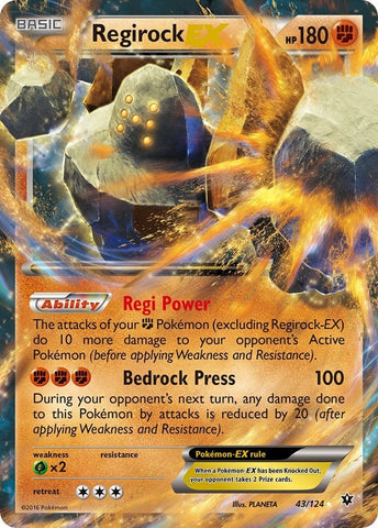 Regirock EX (43/124) (XY - Fates Collide) (FCO) Pokemon