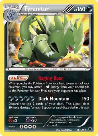 Tyranitar (56/124) (XY - Fates Collide) (FCO) Pokemon