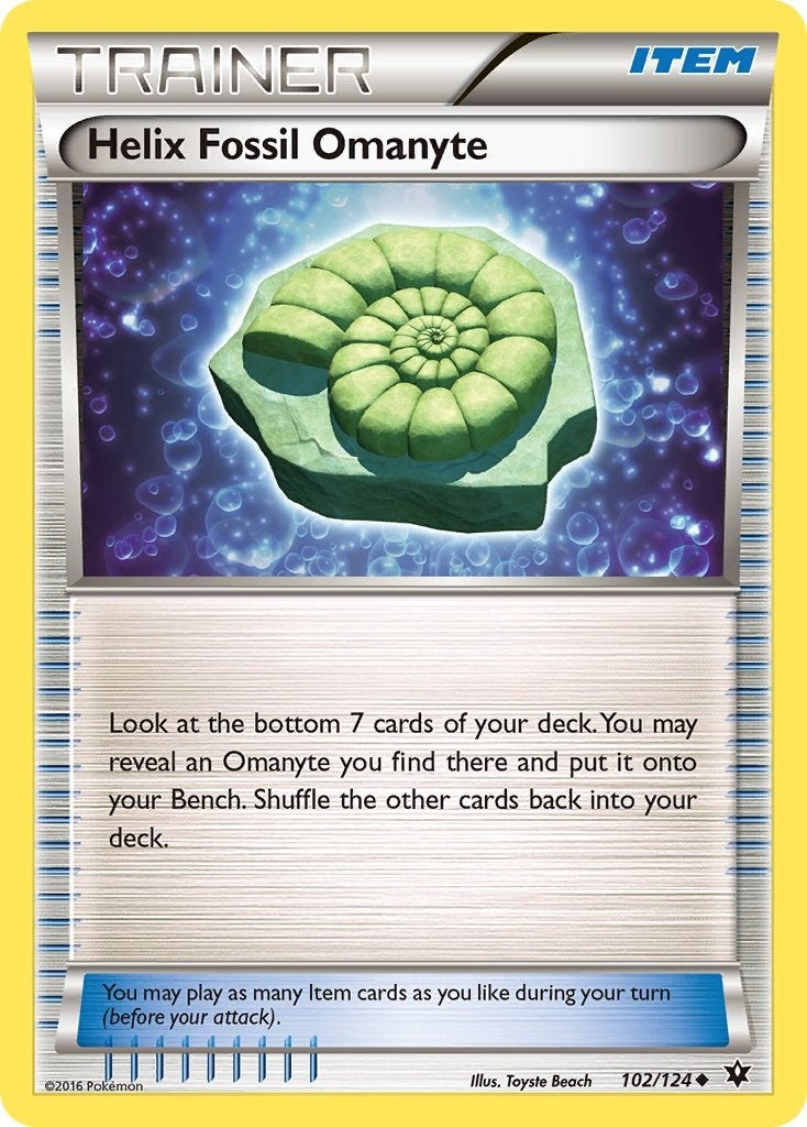 Image for Helix Fossil Omanyte (102/124) (XY - Fates Collide) (FCO) - Pokemon
