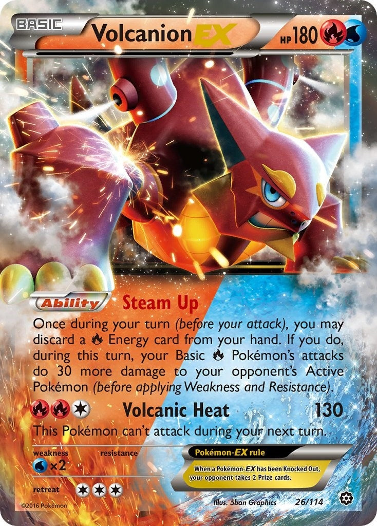 Volcanion EX (26/114) (XY - Steam Siege) (STS) Pokemon