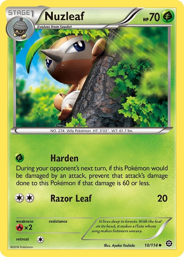 Image for Nuzleaf (10/114) (XY - Steam Siege) (STS) - Pokemon