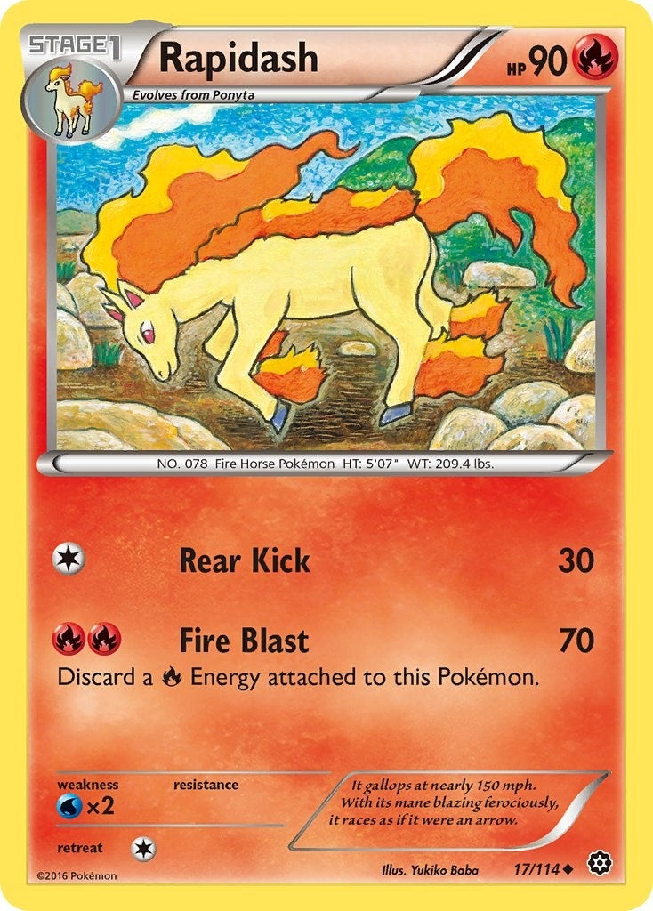 Image for Rapidash (17/114) (XY - Steam Siege) (STS) - Pokemon