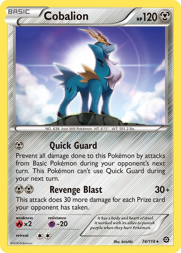 Image for Cobalion (74/114) (XY - Steam Siege) (STS) - Pokemon