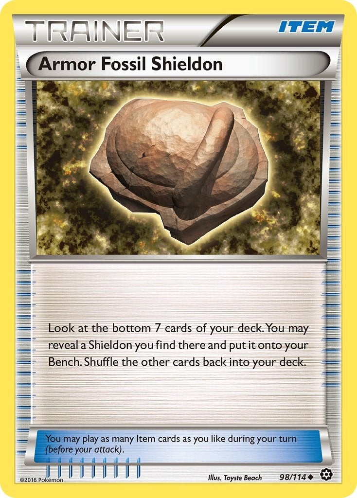 Image for Armor Fossil Shieldon (98/114) (XY - Steam Siege) (STS) - Pokemon