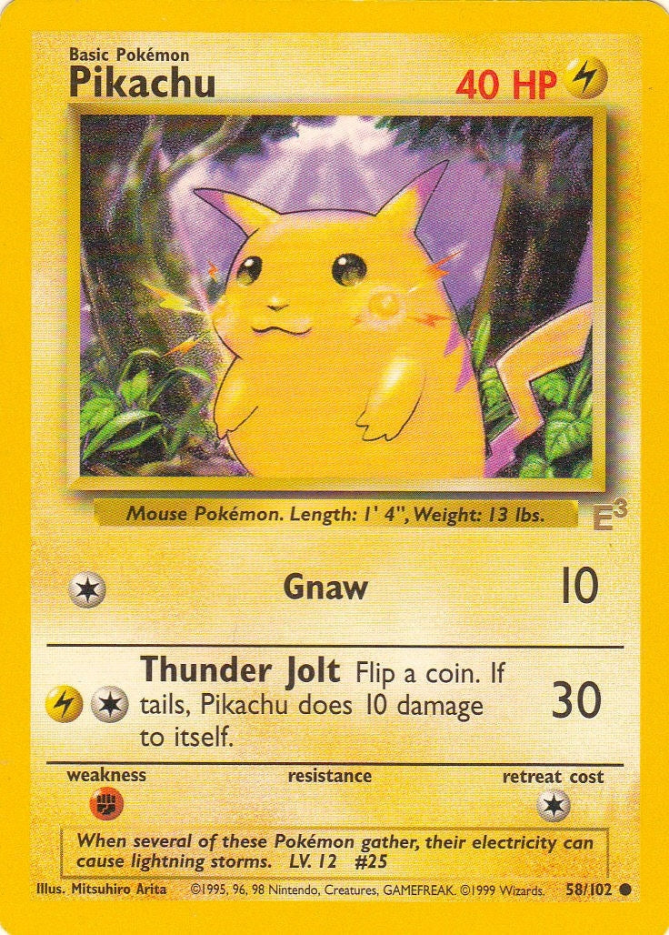 Image for Pikachu - 58/102 (E3 Stamped) (058/102) (Miscellaneous Cards & Products) (MCAP) - Pokemon