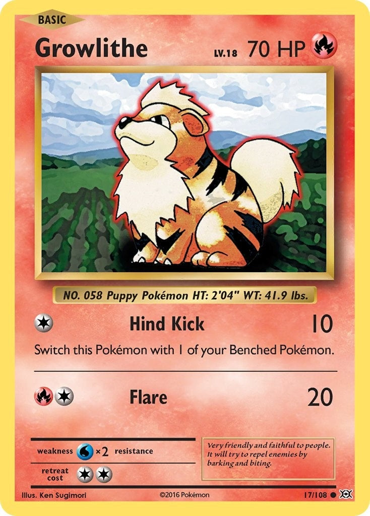 Image for Growlithe (17/108) (XY - Evolutions) (EVO) - Pokemon