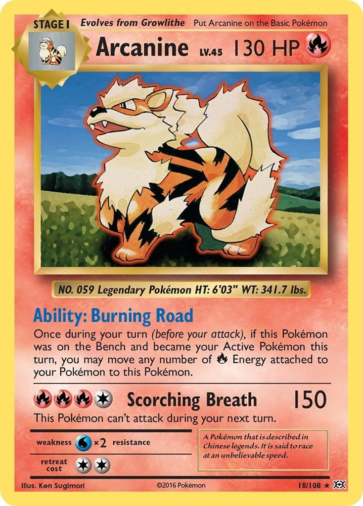 Image for Arcanine (18/108) (XY - Evolutions) (EVO) - Pokemon