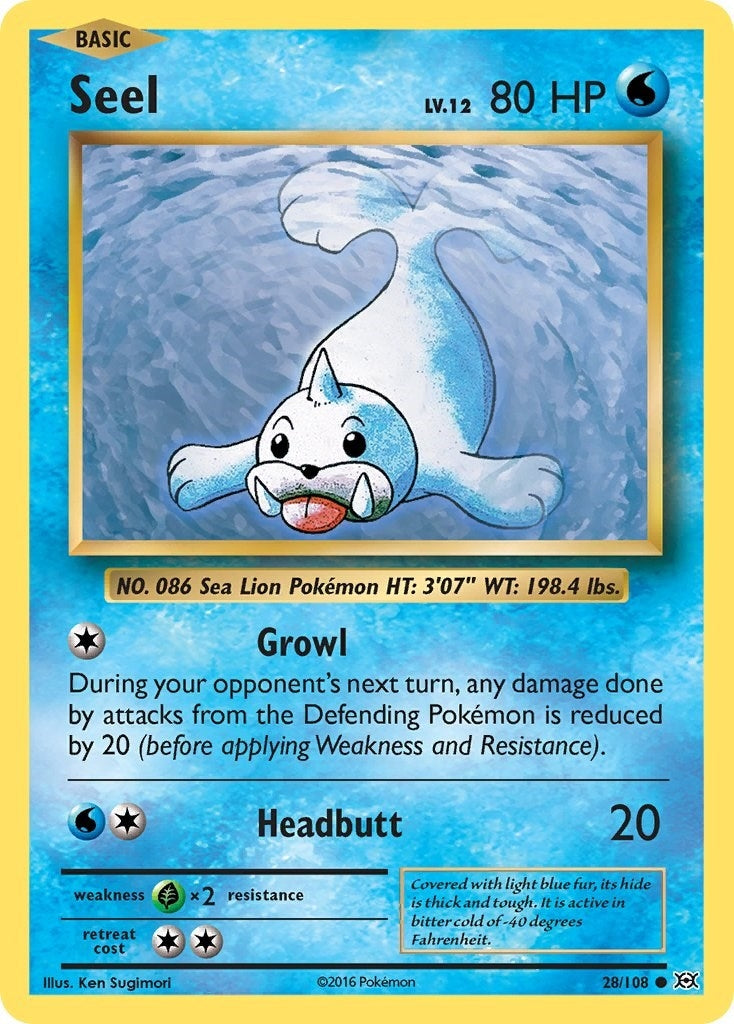 Seel (28/108) (XY - Evolutions) Pokemon