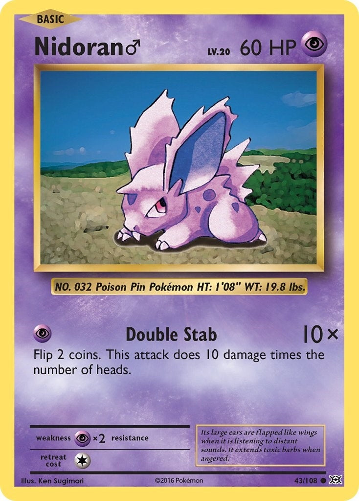Nidoran M (43/108) (XY - Evolutions) Pokemon