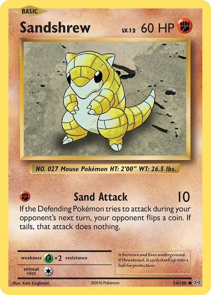 Sandshrew (54/108) (XY - Evolutions) Pokemon