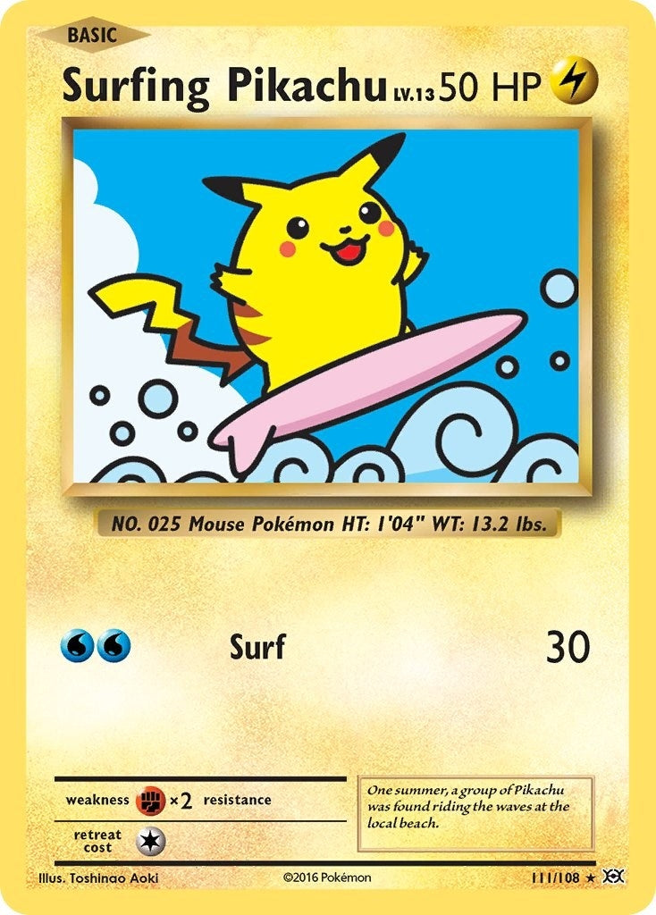 Image for Surfing Pikachu (111/108) (XY - Evolutions) (EVO) - Pokemon