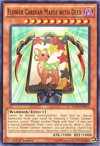 Flower Cardian Maple with Deer (INOV-EN013) (Invasion: Vengeance) YuGiOh