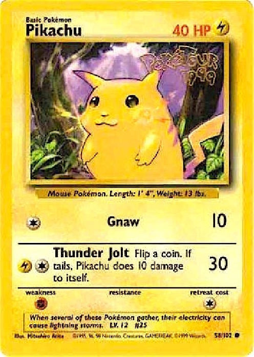 Image for Pikachu - 58/102 (PokeTour 1999) (058/102) (Miscellaneous Cards & Products) (MCAP) - Pokemon