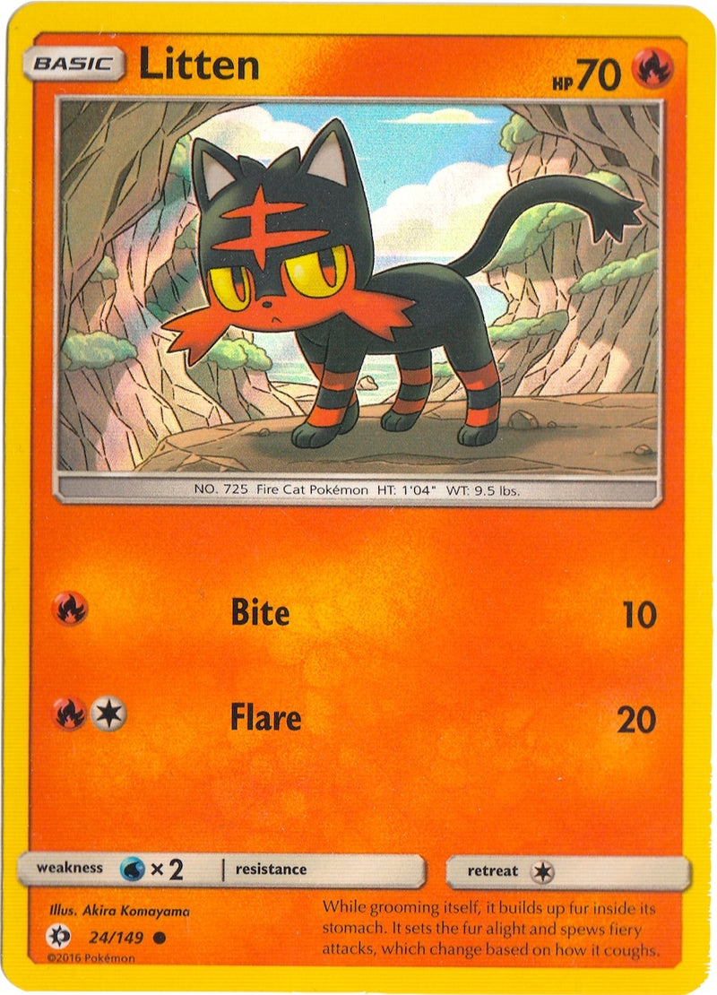Image for Litten - 24/149 (Water Web Holo) (024/149) (Miscellaneous Cards & Products) (MCAP) - Pokemon