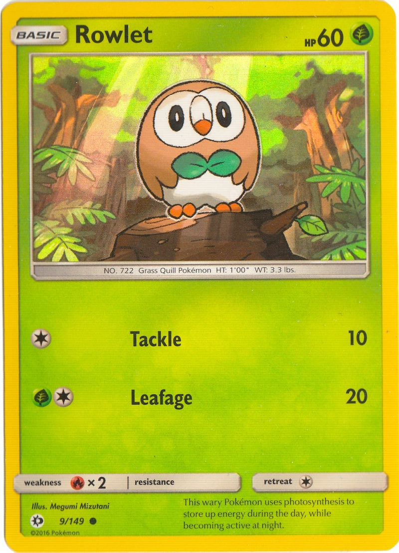 Image for Rowlet - 9/149 (Water Web Holo) (009/149) (Miscellaneous Cards & Products) (MCAP) - Pokemon