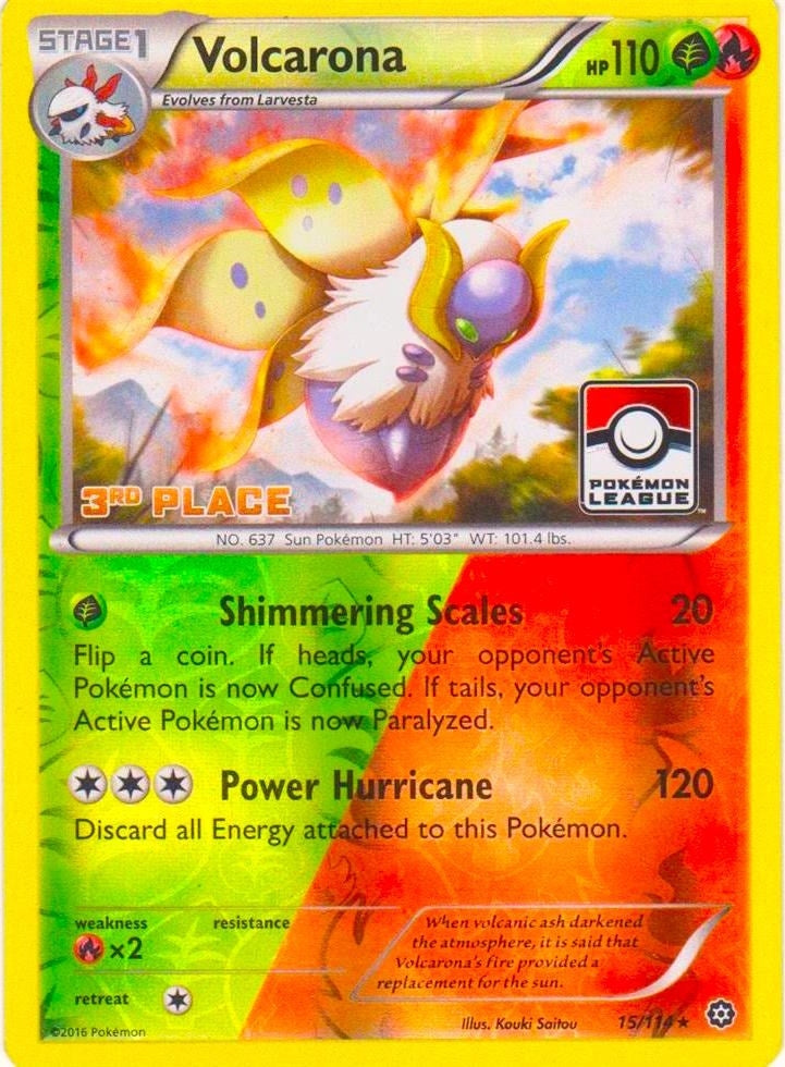 Image for Volcarona - 15/114 (Pokemon League) [3rd Place] (015/114) (League & Championship Cards) (PR) - Pokemon