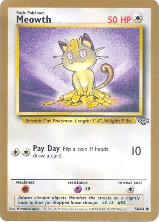 Image for Meowth - 56/64 (Gold Bordered Promo) (56/64) (Miscellaneous Cards & Products) (MCAP) - Pokemon