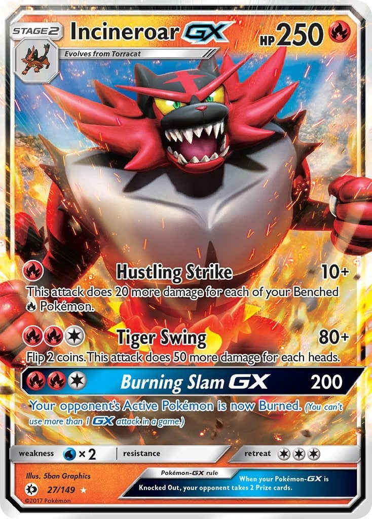 Image for Incineroar GX (27/149) (SM Base Set) (SM01) - Pokemon